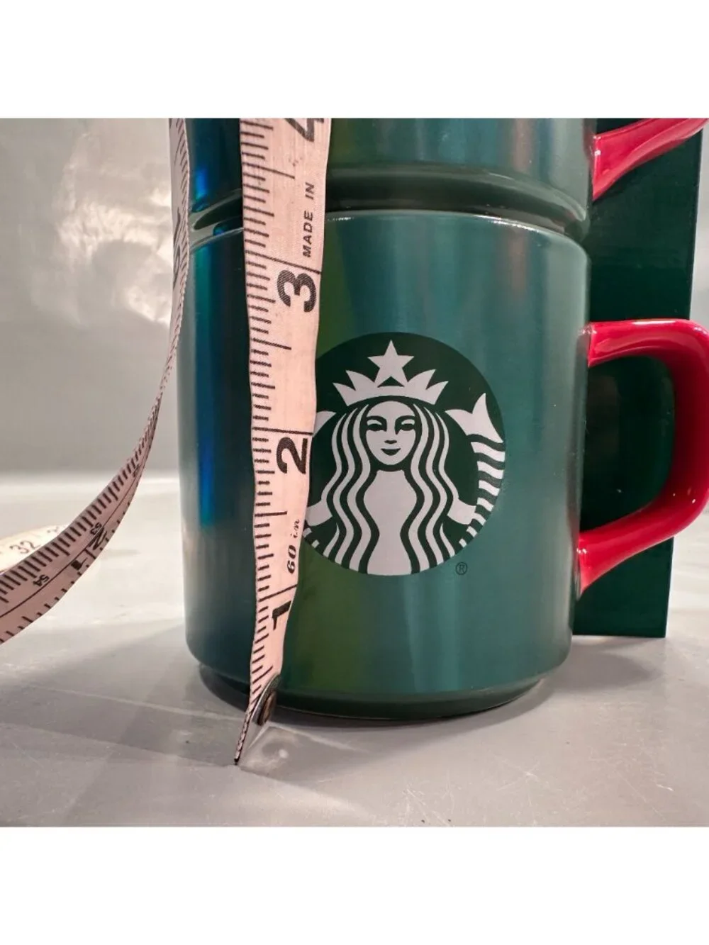 Starbucks 2022 Holiday Coffee Mug Gift Set Green Red Ceramic Cup Christmas READ